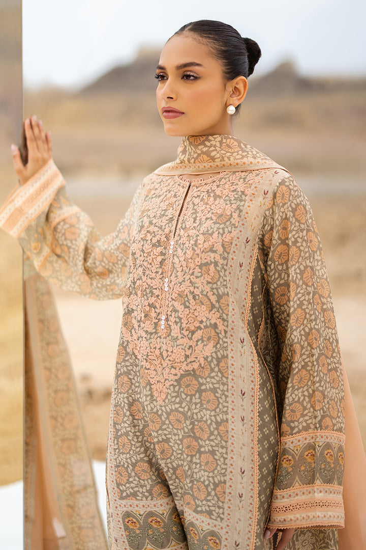 Shirt And Dupatta-Cotton Net