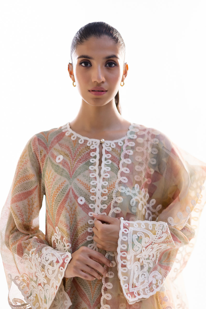 azina-c-Luxe Pret-Shirt & Dupatta-Cotton Net / Organza-Clothing