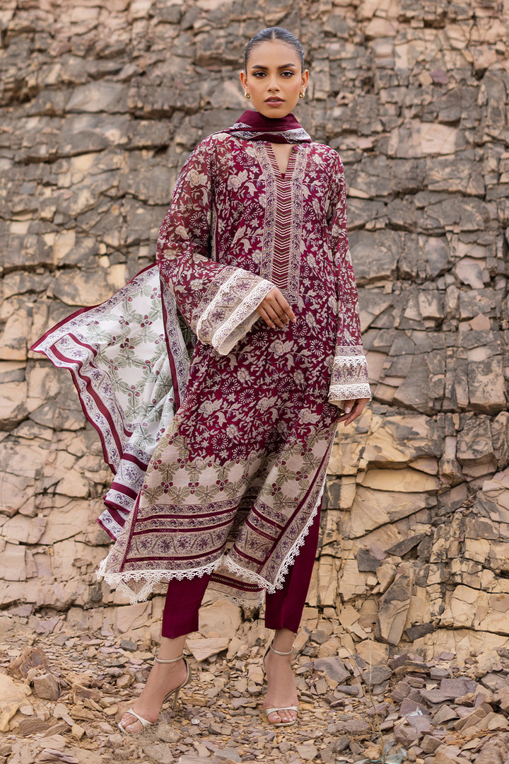 Shirt & Dupatta-Cotton Net