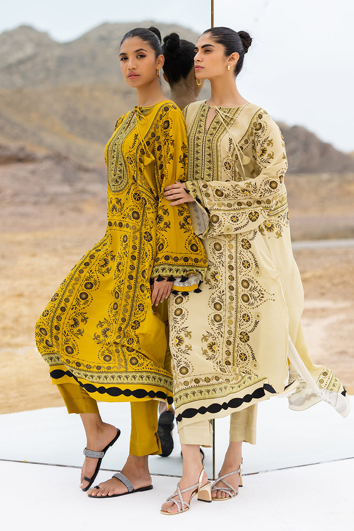 mishal-b-Casual Pret-Trousers-Raw Silk-Clothing