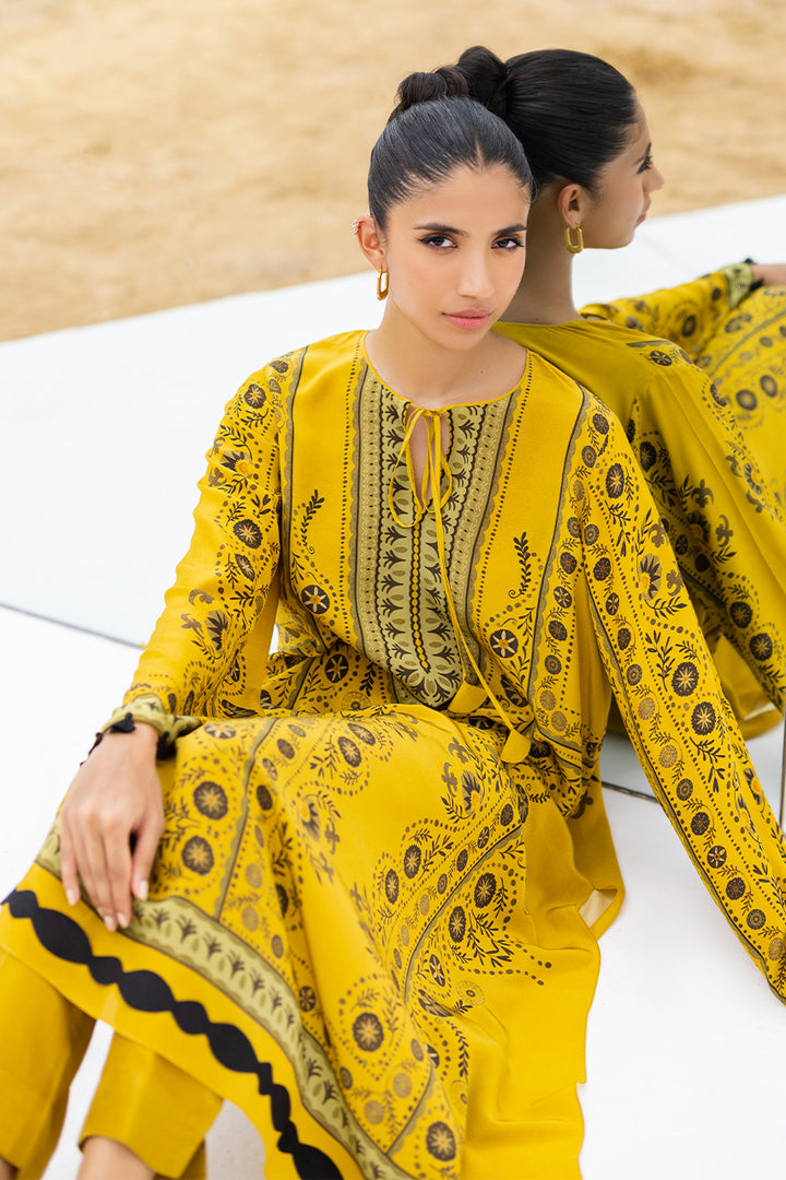 mishal-b-Casual Pret-Trousers-Raw Silk-Clothing