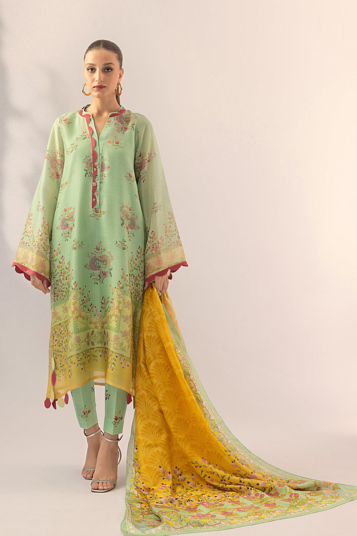 Shirt & Dupatta-Cotton Net