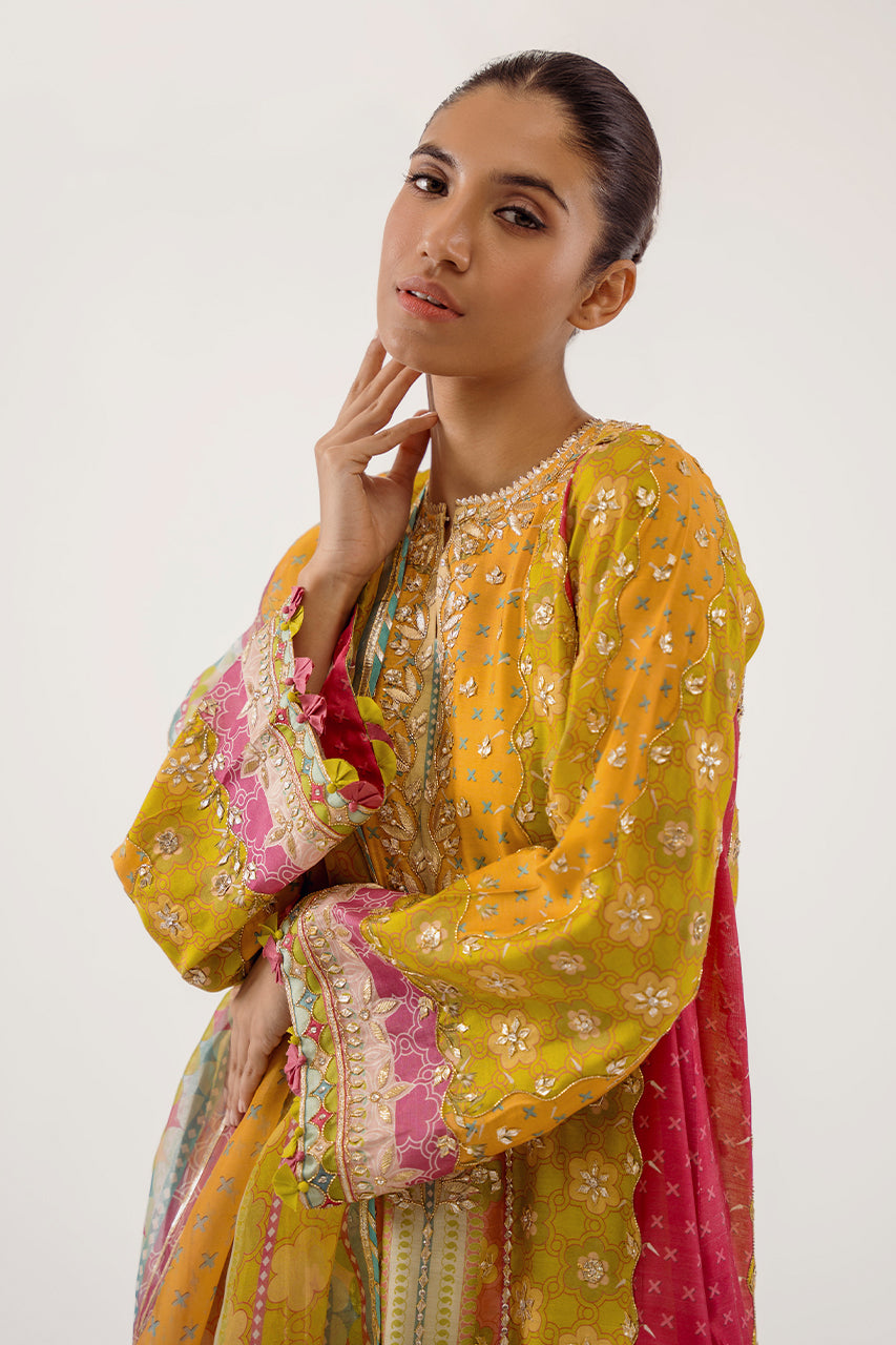 afsheen-b-Luxe Pret-Shirt & Dupatta-Khaddi Silk / Organza-Clothing