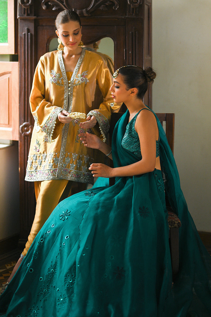 Choli Lehenga and Dupatta-Raw Silk