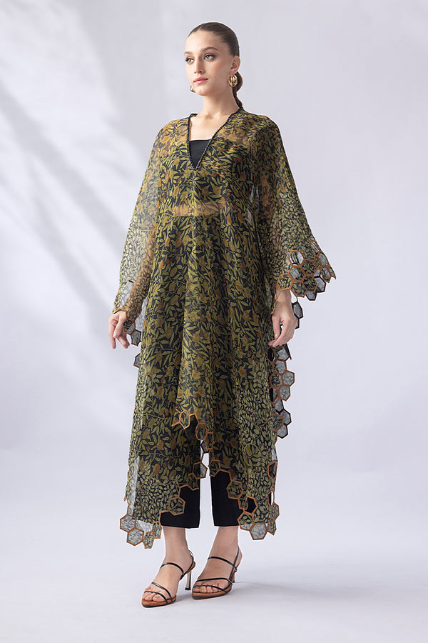 Cape And Slip-Organza