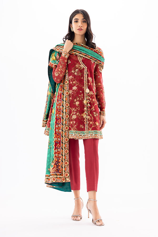 Angrakha & Dupatta-Cotton Net