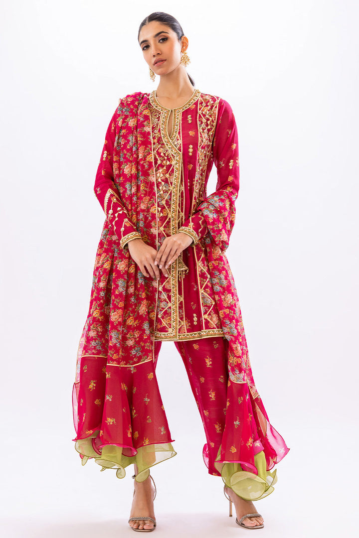 Angharka & Dupatta-Khaddi Silk