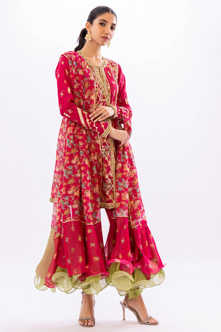 Angharka & Dupatta-Khaddi Silk