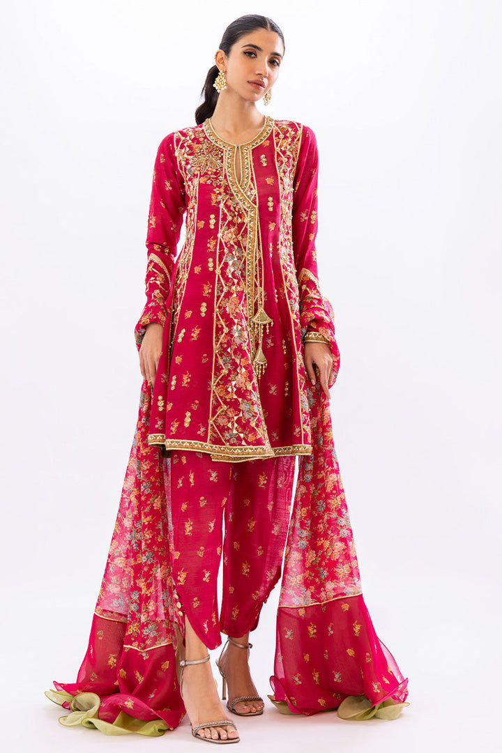 Angharka & Dupatta-Khaddi Silk