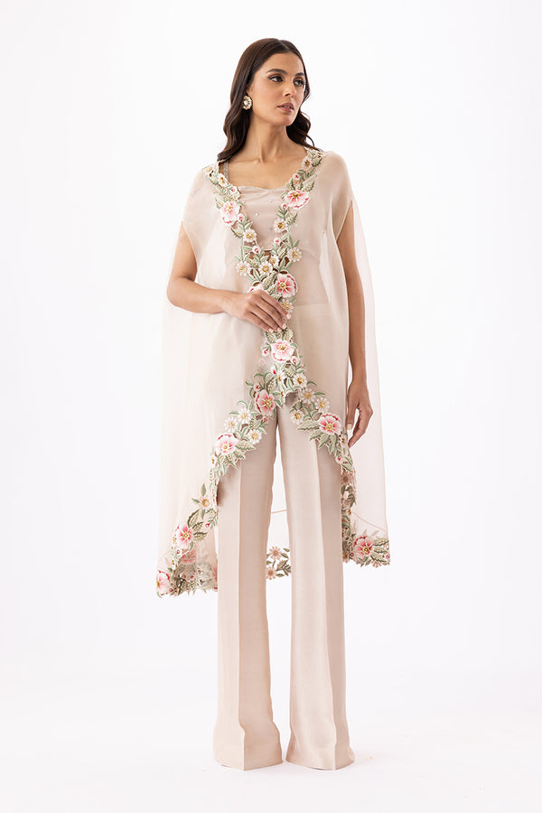 Cape & Choli-Organza