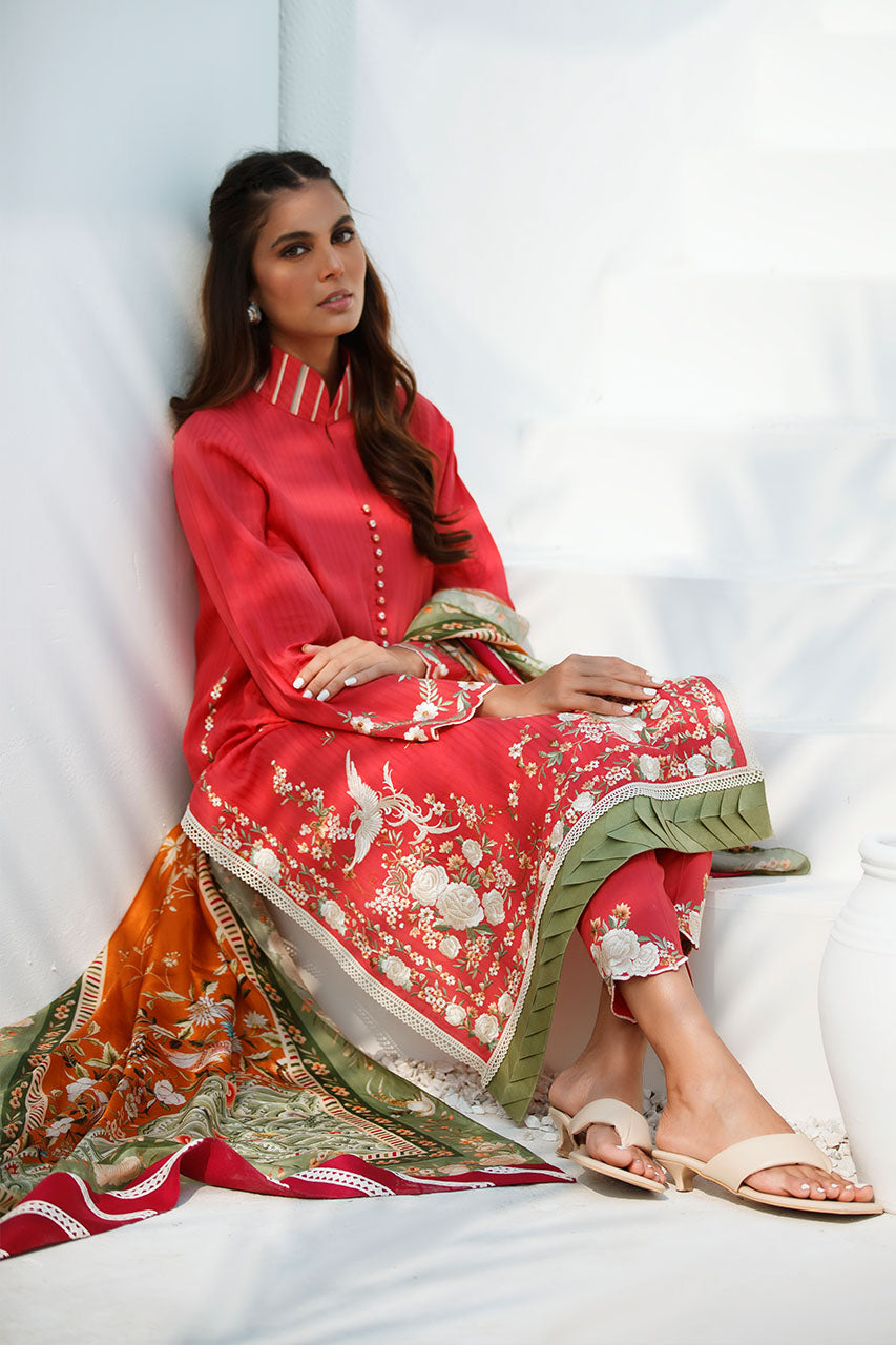 3 Piece Unstitched-Lawn