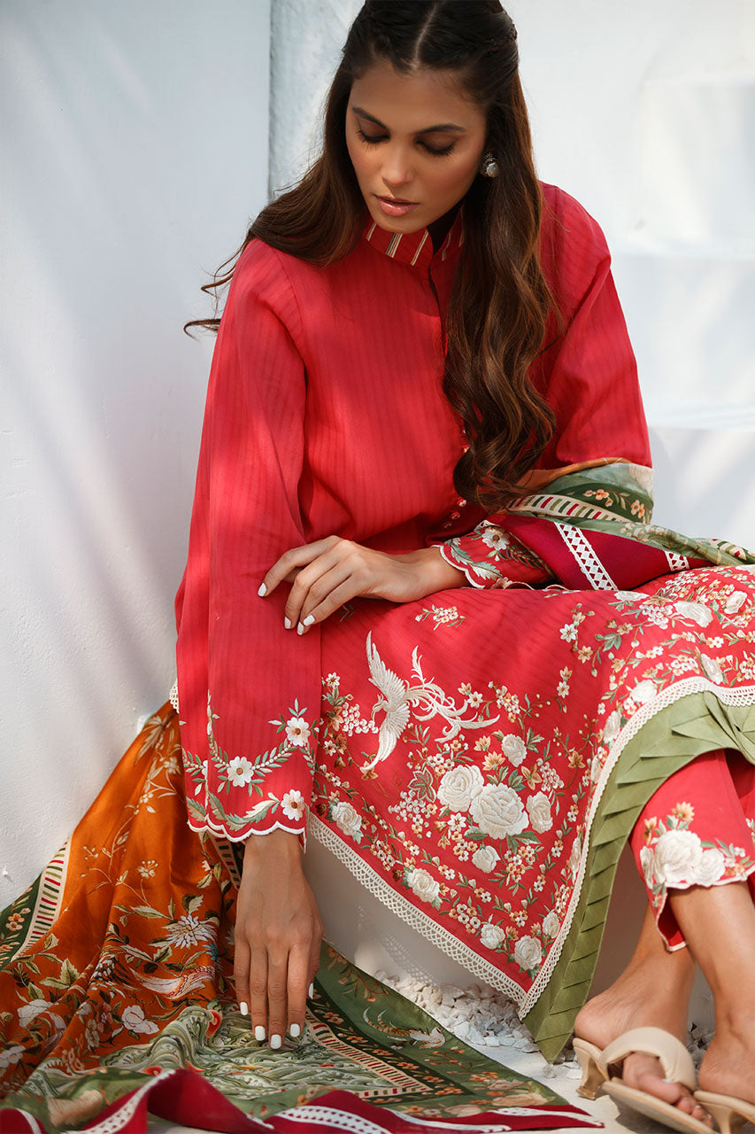 3 Piece Unstitched-Lawn