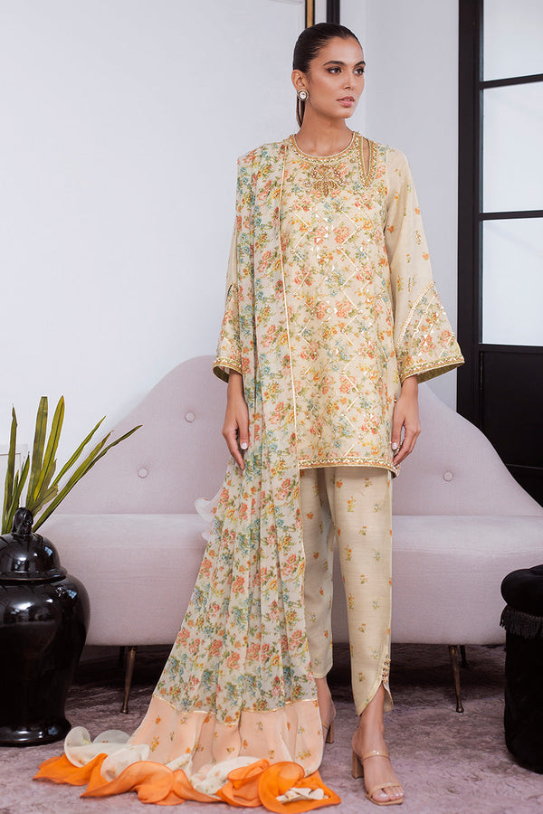 Kurta & Dupatta-Khaddi Silk