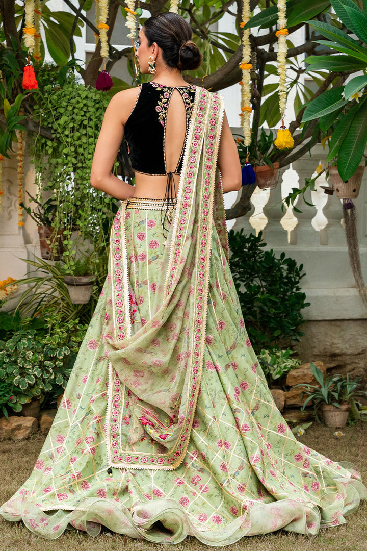 Choli, Lengha & Dupatta-Khaddi Silk