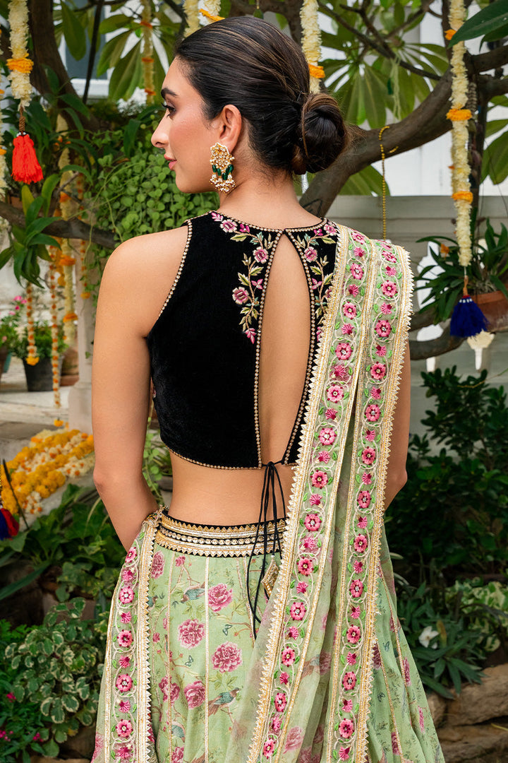 Choli, Lengha & Dupatta-Khaddi Silk