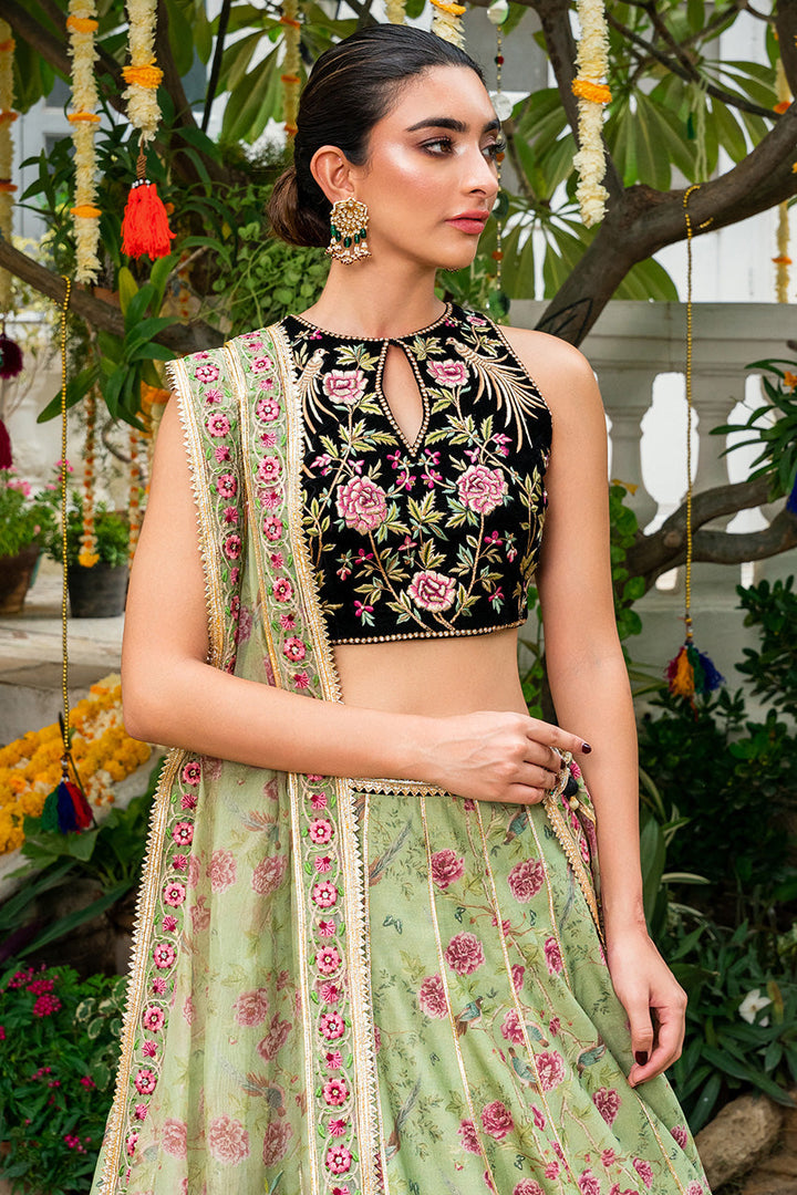 Choli, Lengha & Dupatta-Khaddi Silk