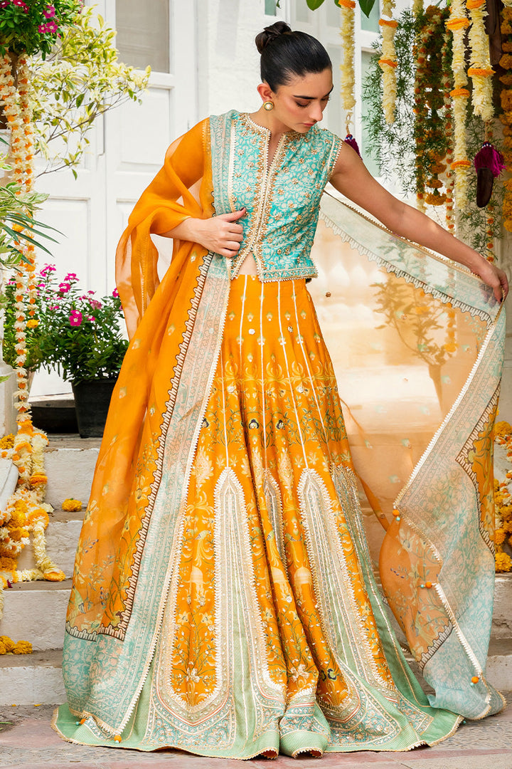 Choli, Lengha & Dupatta-Khaddi Silk