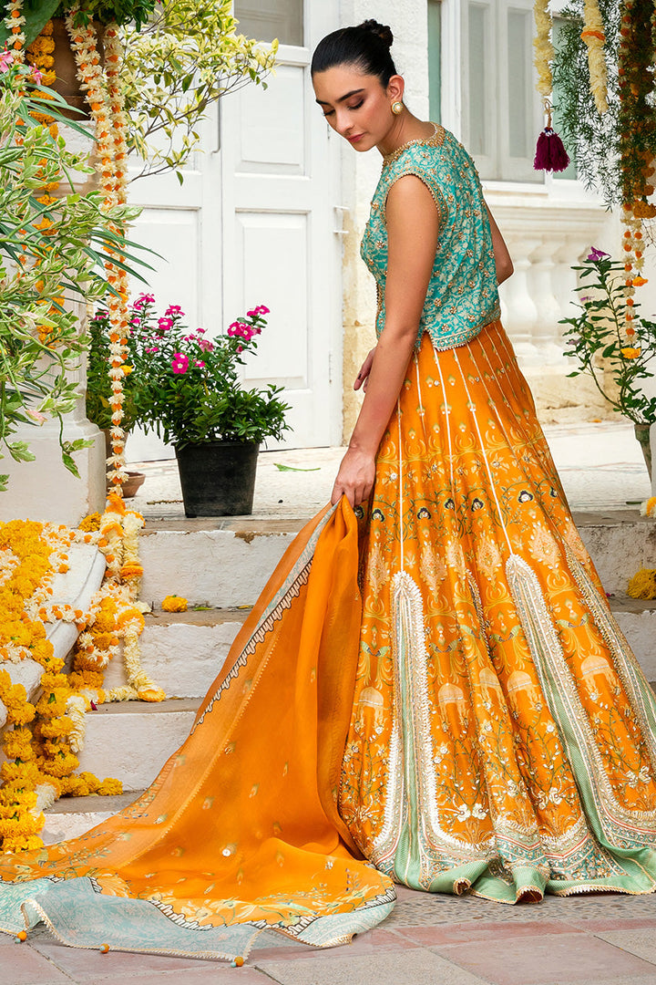 Choli, Lengha & Dupatta-Khaddi Silk