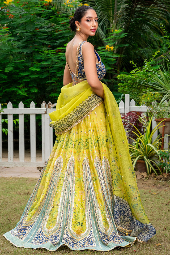 Choli, Lengha & Dupatta-Khaddi Silk