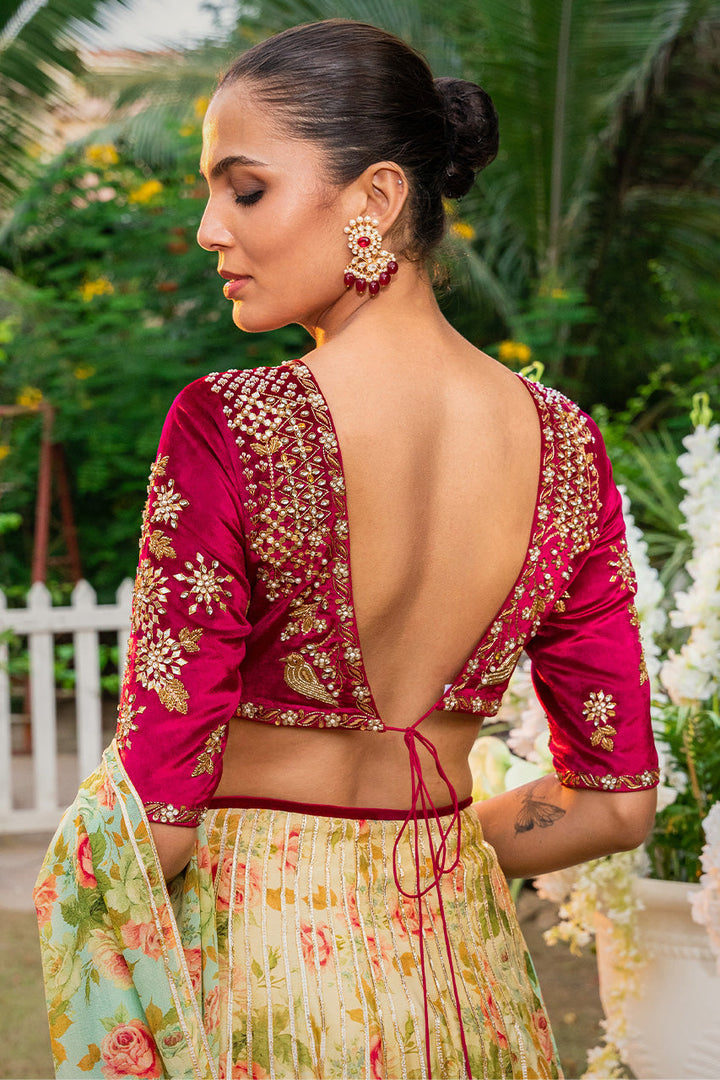 Choli & Lengha-Khaddi Silk
