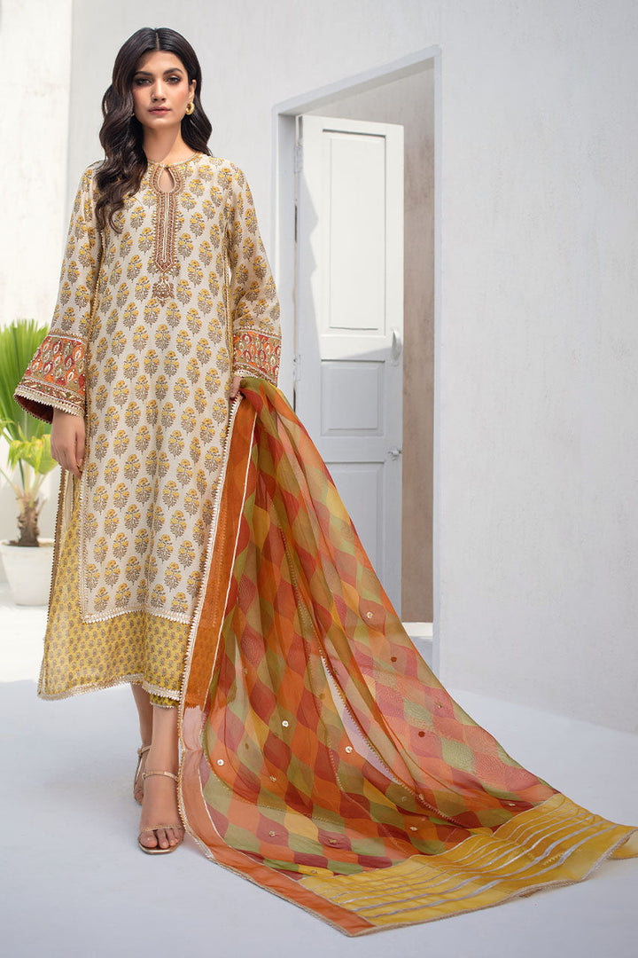Shirt & Dupatta-Cotton Net, Organza