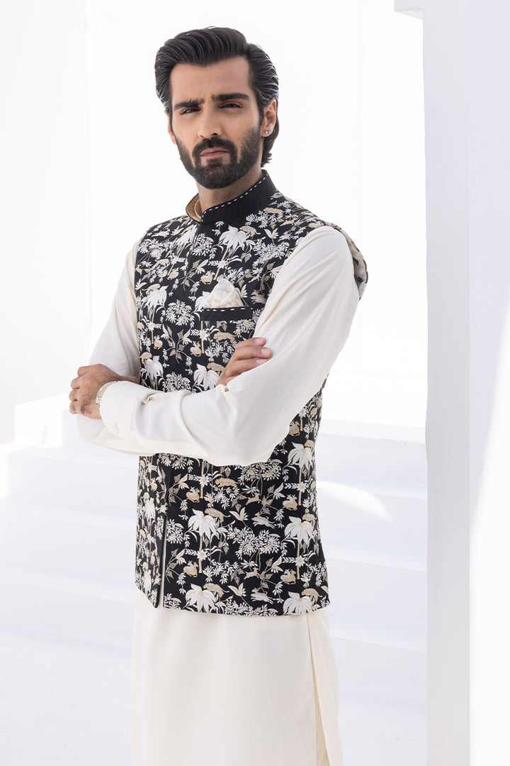 Waistcoat-Raw Silk