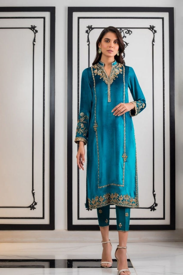 Kurta & Trousers-Velvet