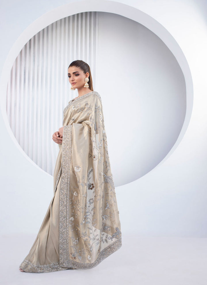 Gold Lame Saree-Lame
