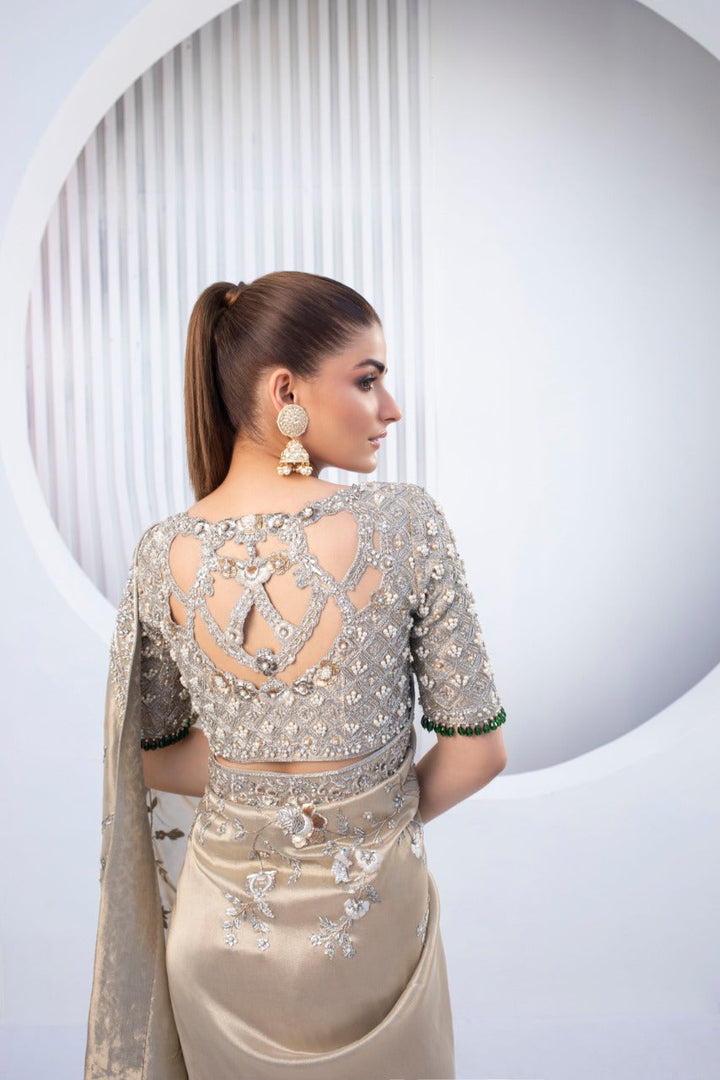 Gold Lame Saree-Lame