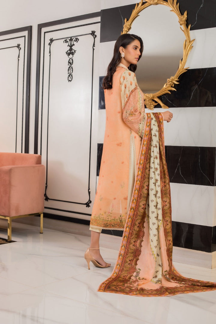 Shirt & Dupatta-Cotton Net
