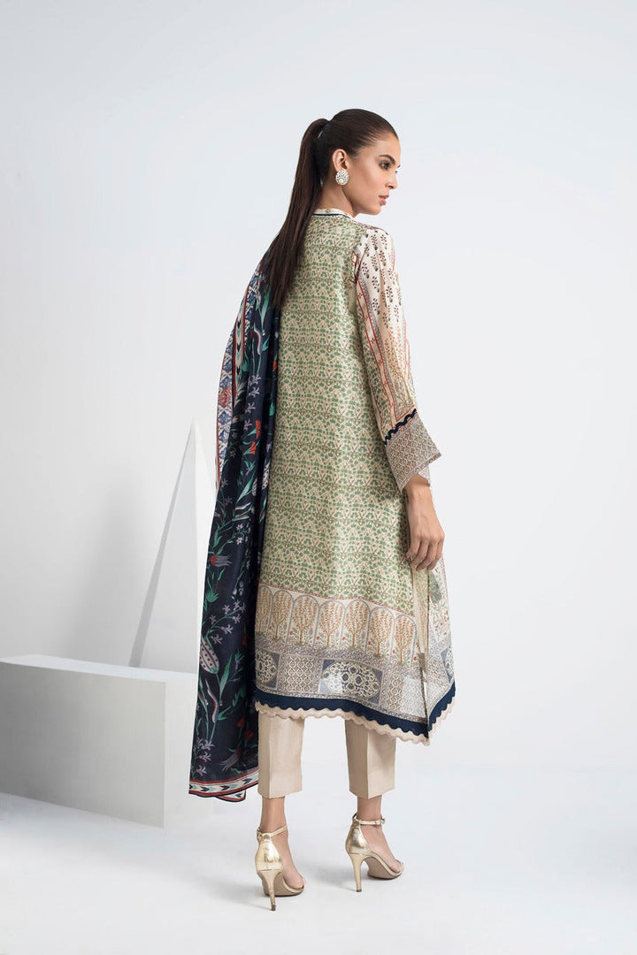 Shirt & Dupatta-Cotton Net