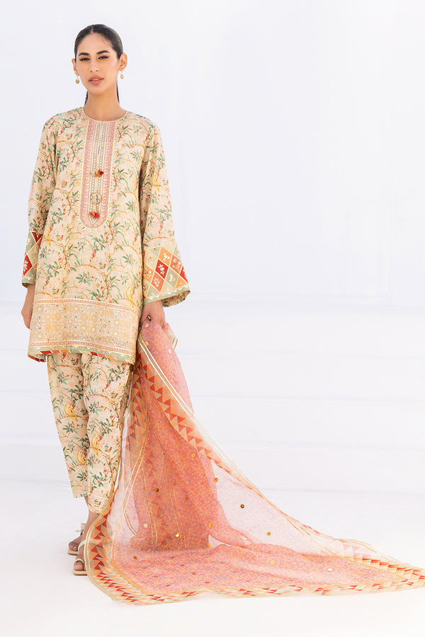 Kurta & Dupatta-Khaddi Silk